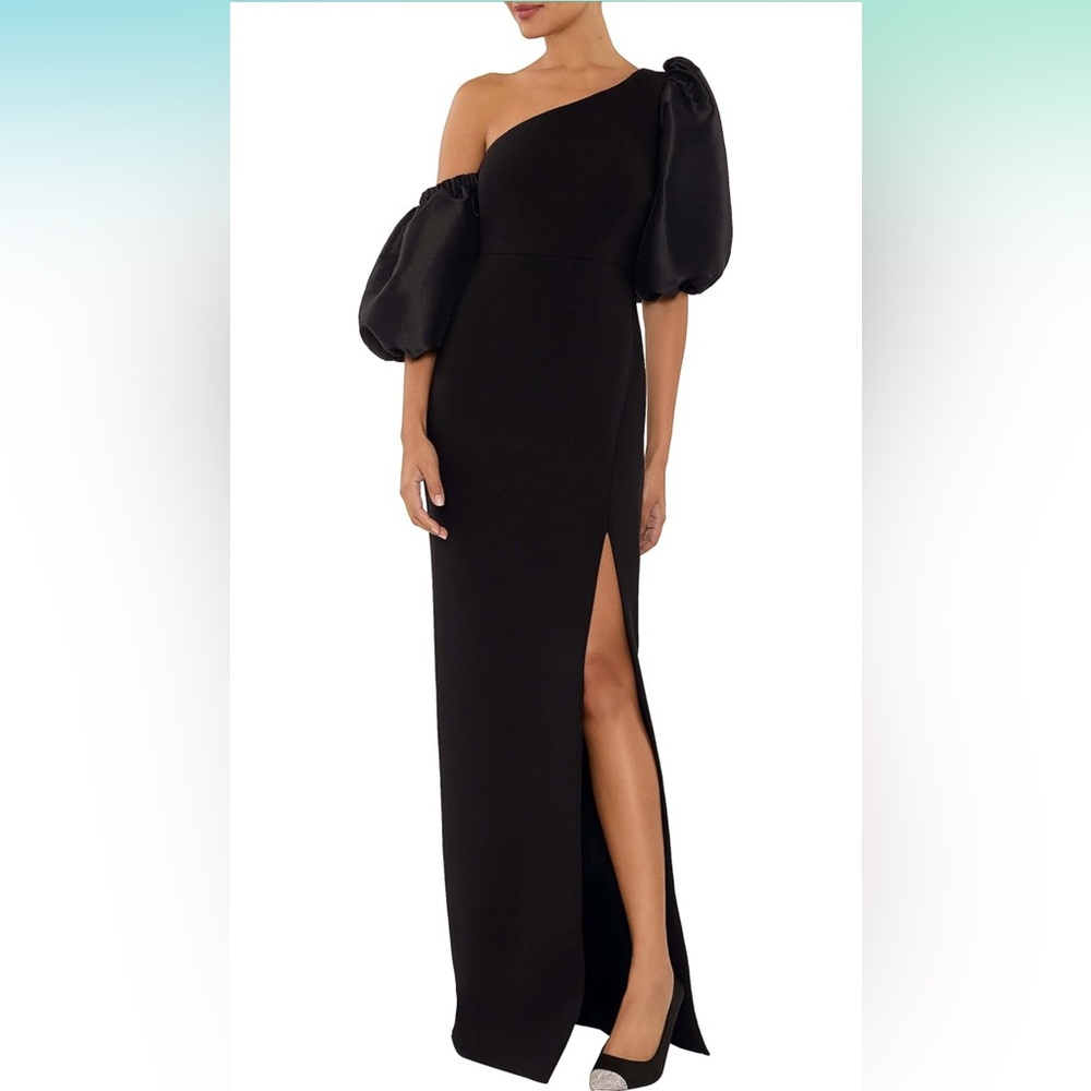 Likely black tie off the shoulder gown